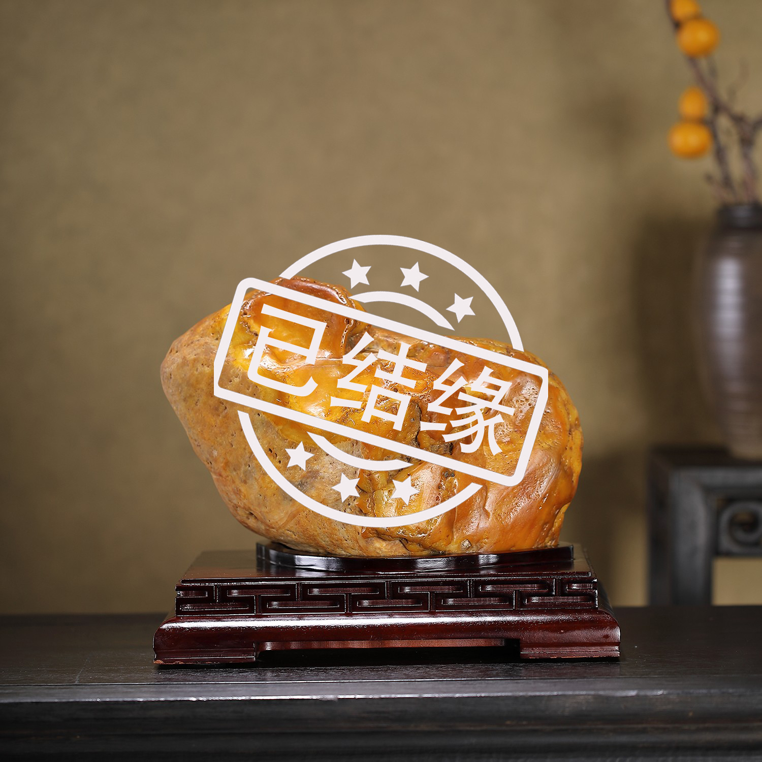 顶爷天然原石奇石【吉祥玉兔】云南黄龙玉收藏装饰摆件镇宅靠山石