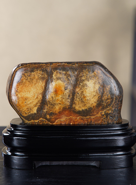 顶爷奇石原石靠山收藏彩陶石摆件