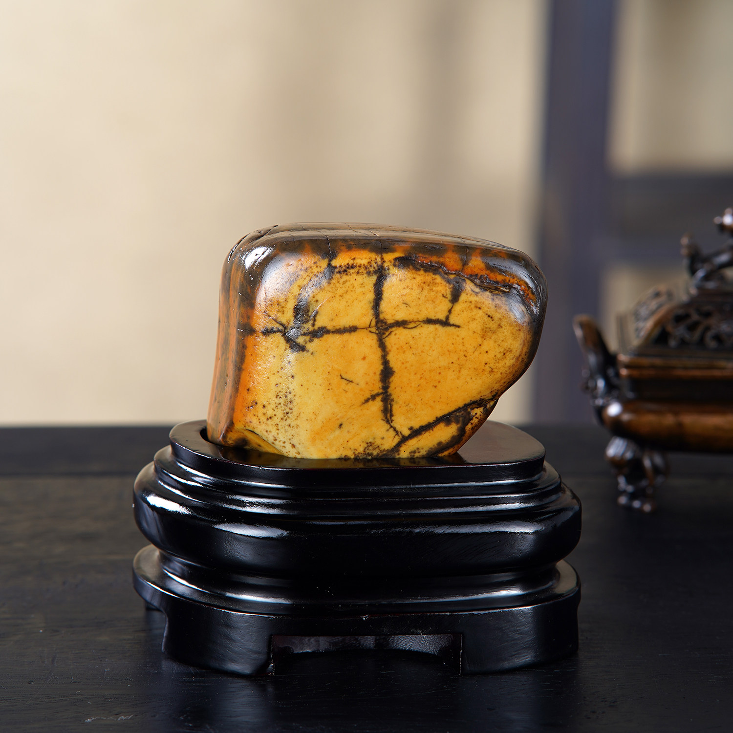 顶爷天然原石奇石【中和万象】广西彩陶石收藏观赏镇宅靠山摆件