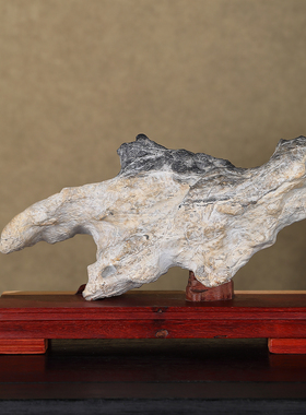 顶爷奇石原石靠山收藏灵璧石摆件