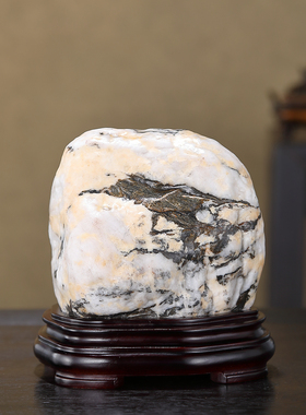 顶爷奇石原石靠山收藏国画石摆件