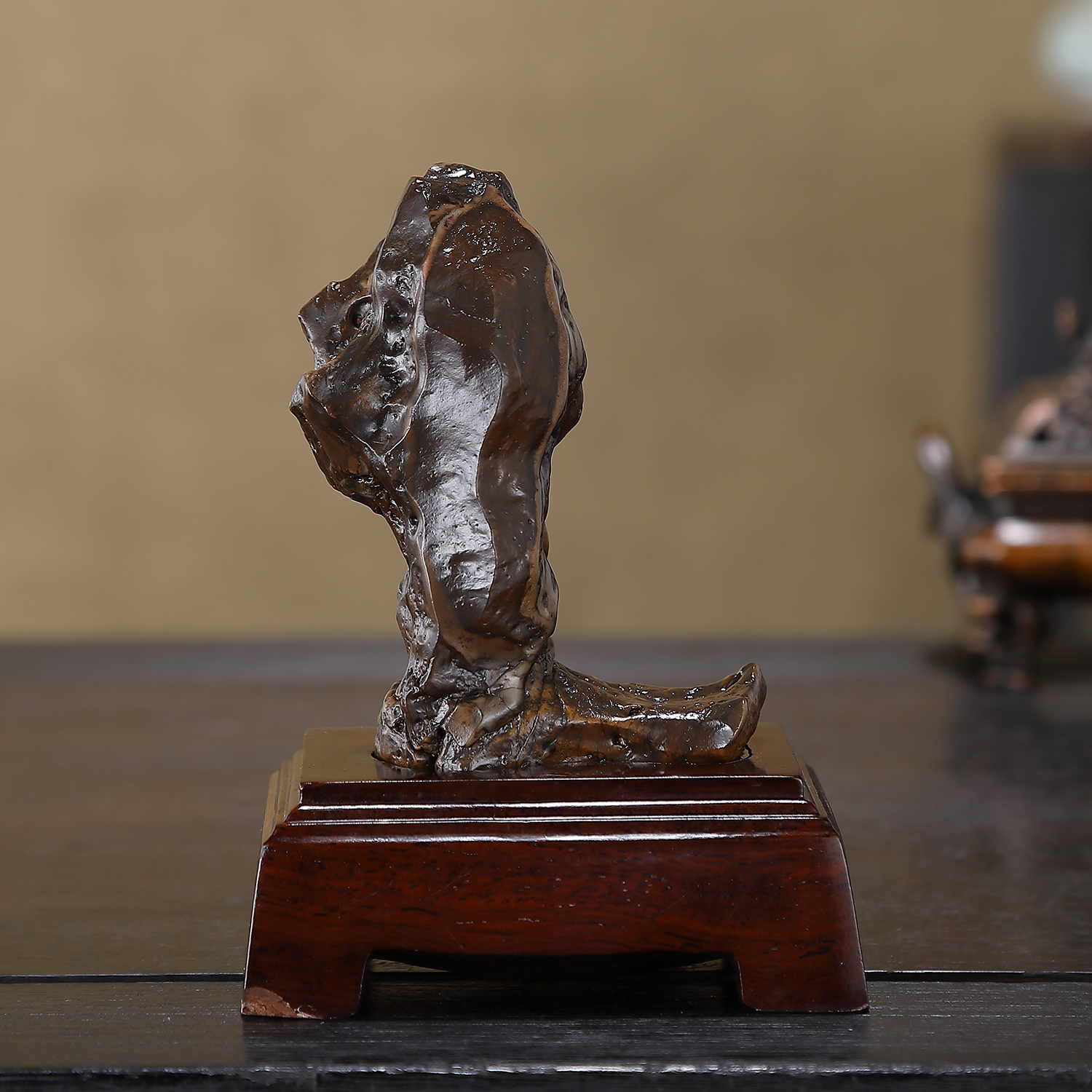 顶爷天然原石奇石【天足戈壁石】沙漠漆收藏观赏镇宅靠山把玩摆件