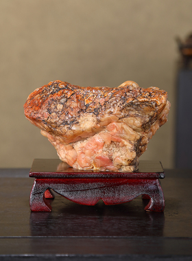 顶爷奇石原石靠山收藏戈壁石摆件