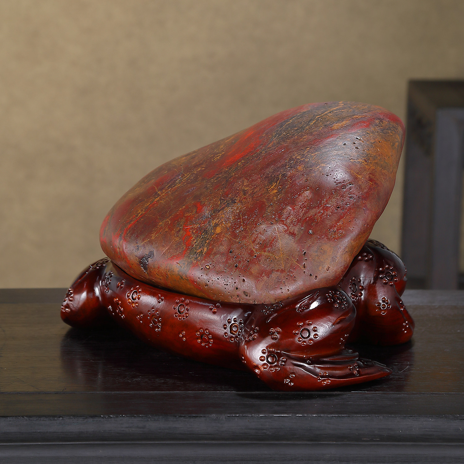 顶爷天然原石奇石 【进宝金蟾三江石】 收藏摆件招财运镇宅靠山石,家居饰品,装饰摆件,淘宝优惠券,粉丝福利购,淘宝优惠卷