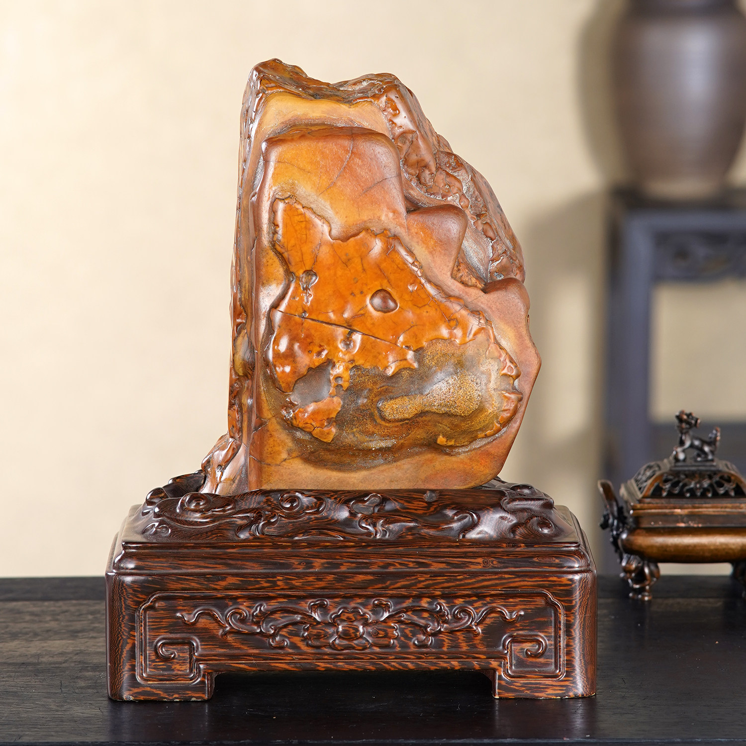 顶爷天然原石奇石【罗汉醉酒】广西大化石收藏装饰摆件镇宅靠山石