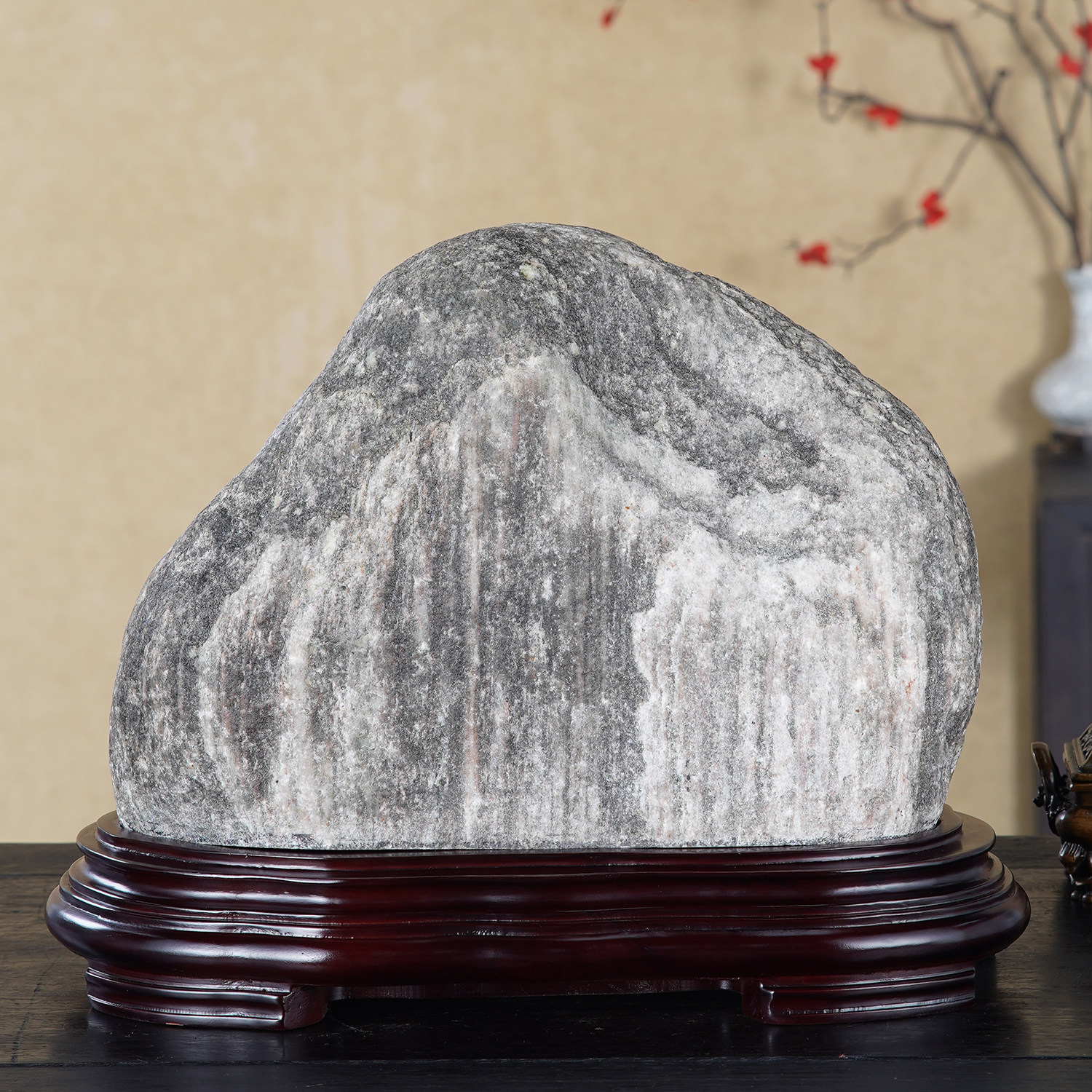 顶爷天然原石奇石【素嶂凝山】泰山石收藏装饰摆件镇宅把玩靠山石