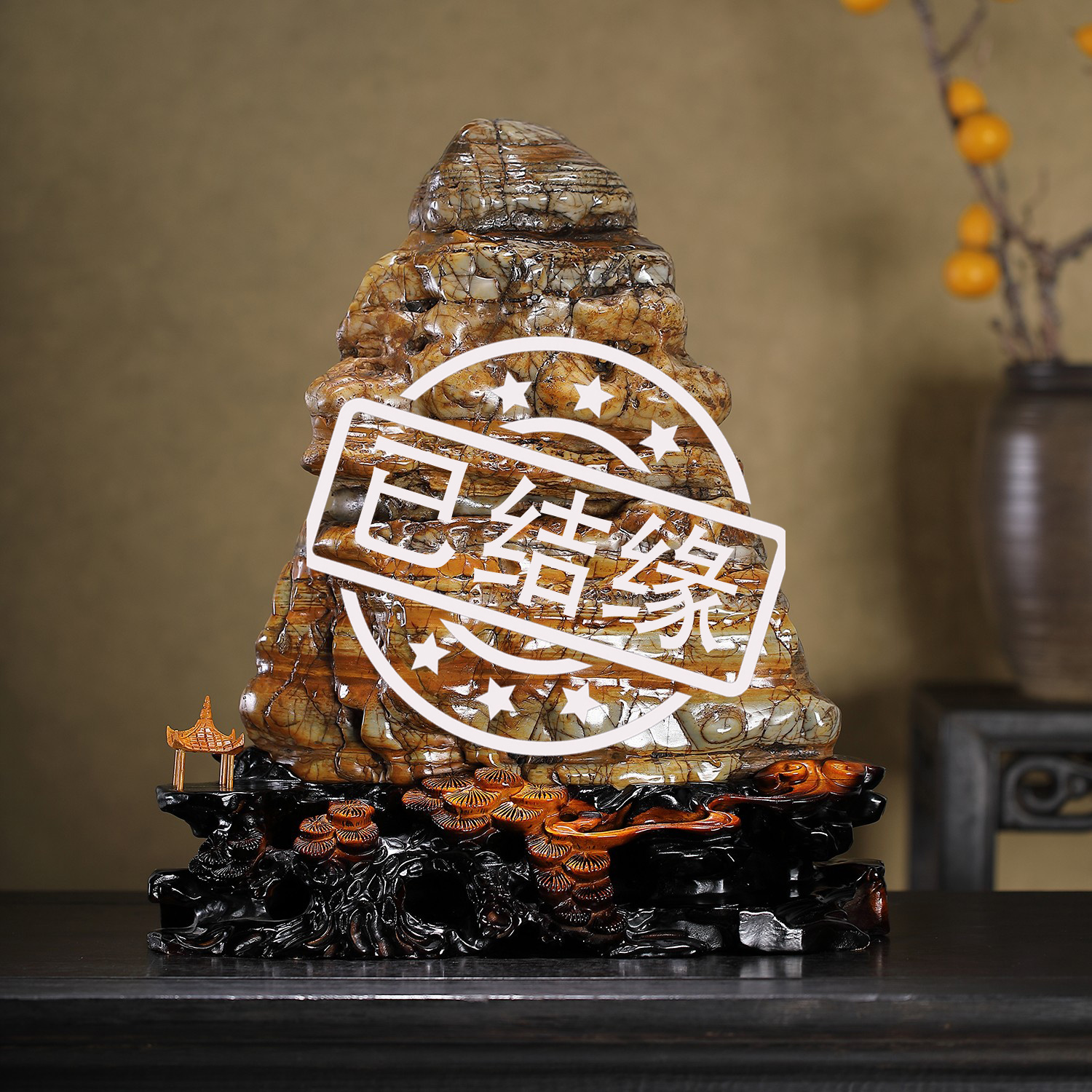 顶爷天然原石奇石【广西大化石佛塔】玉化收藏装饰摆件镇宅靠山石