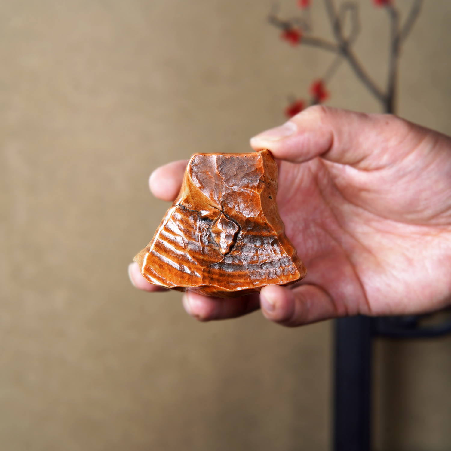 顶爷天然原石奇石【戈壁石沙漠漆】收藏镇宅靠山观赏修心把玩摆件