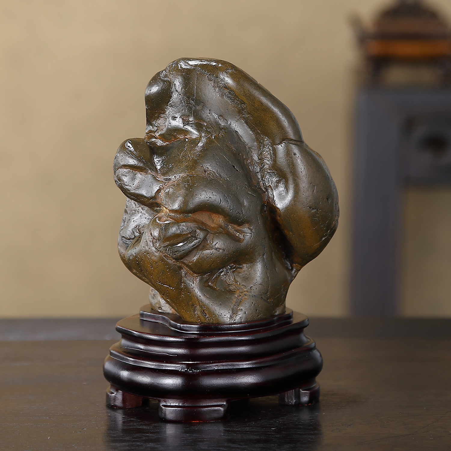 顶爷天然原石奇石【岁月印章乌江石】收藏摆件观赏镇宅修心靠山石