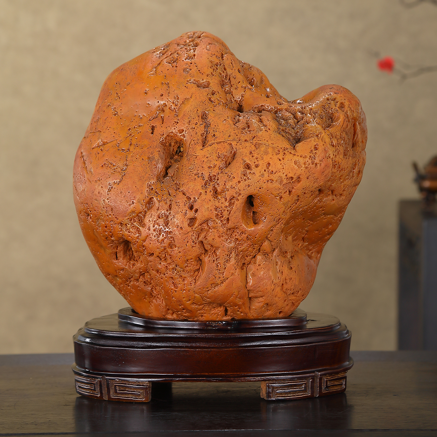 顶爷天然原石奇石【金韵长存黄蜡石】收藏装饰摆件镇宅招财靠山石