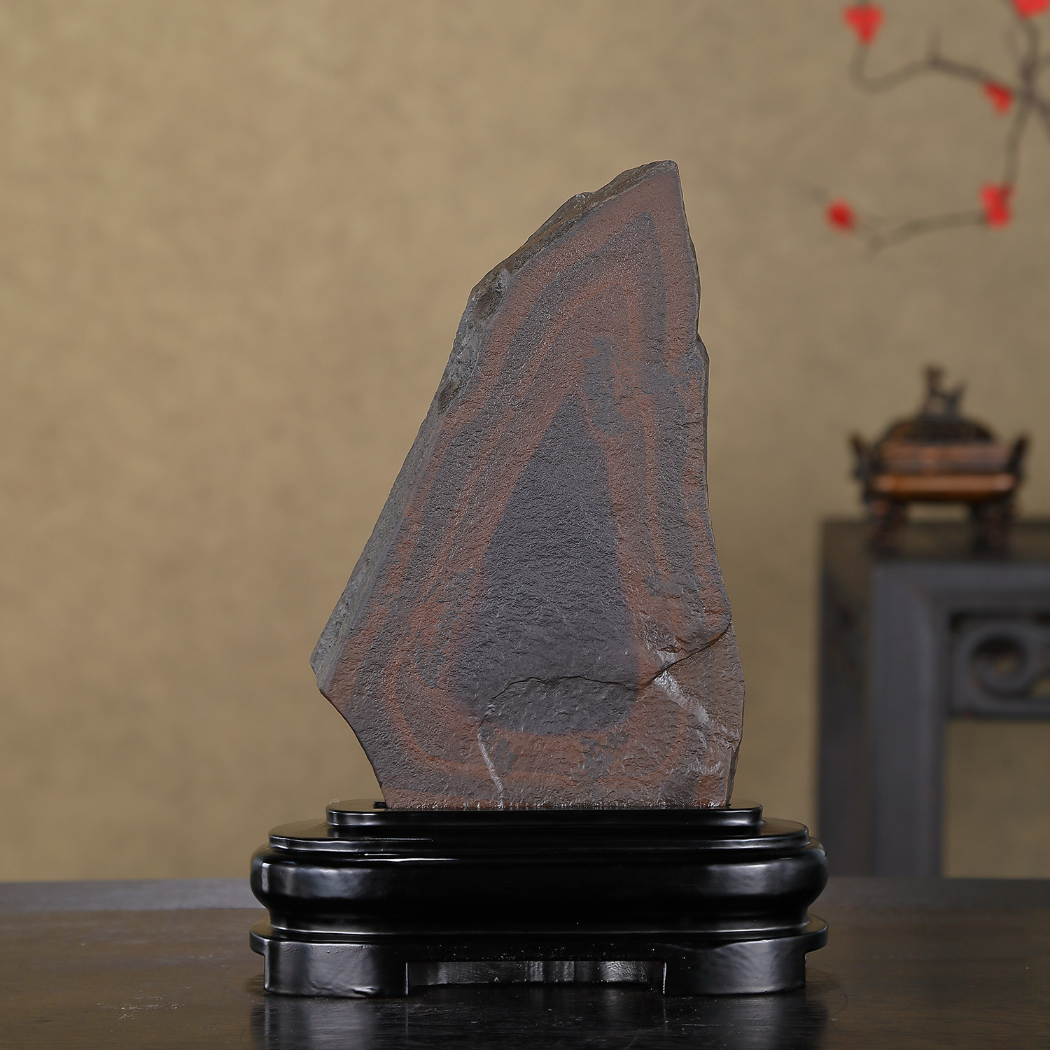 顶爷奇石原石靠山石装饰收藏摆件