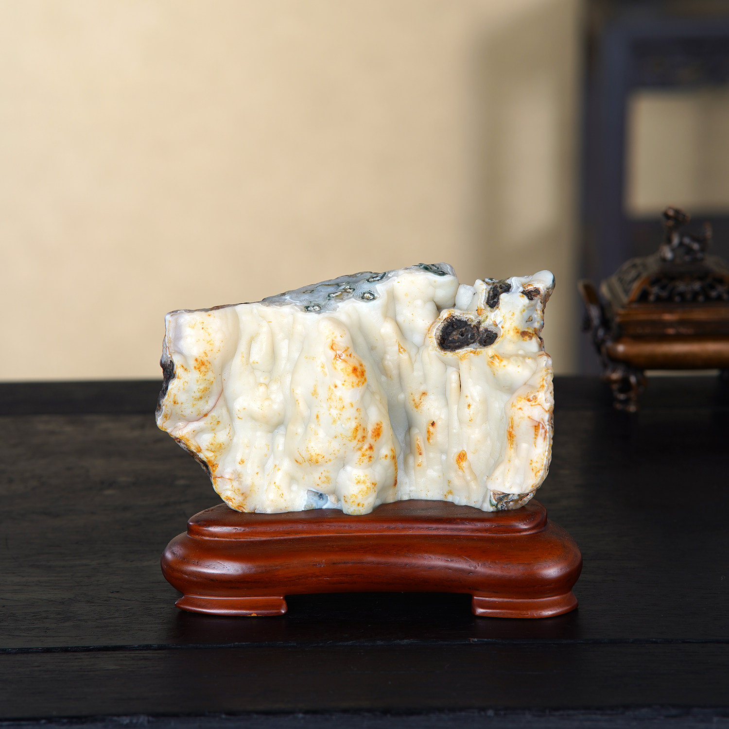 顶爷奇石原石靠山石装饰收藏摆件