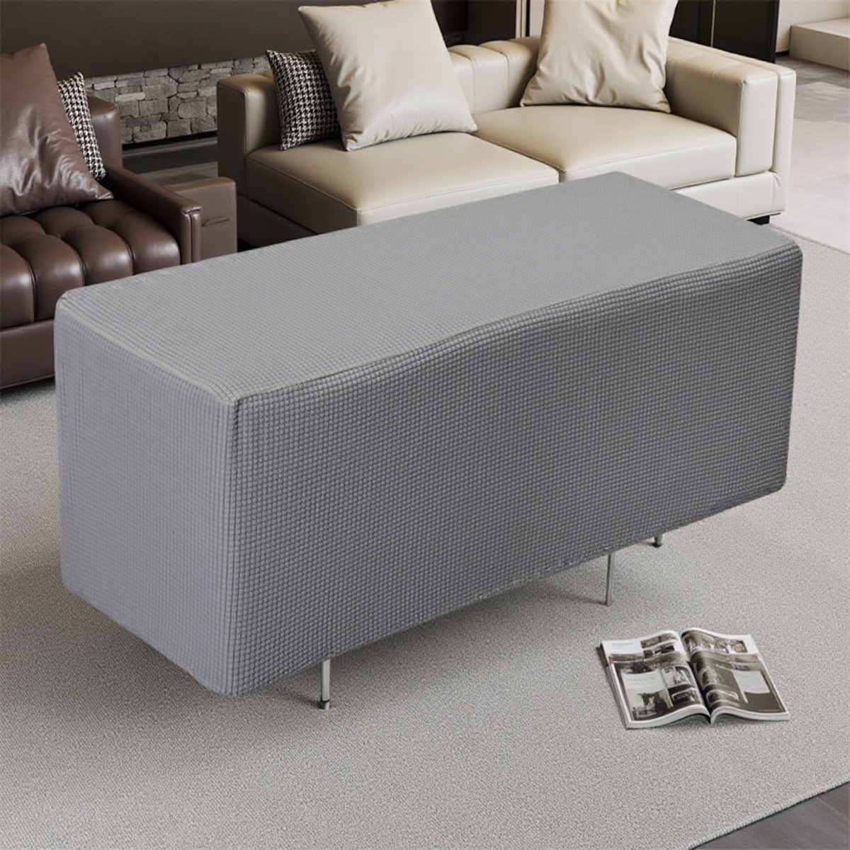 阳和楼弹力防尘环保布艺全包方凳子套罩长方形换鞋凳套沙发套,居家布艺,沙发套,淘宝优惠券,粉丝福利购,淘宝优惠卷