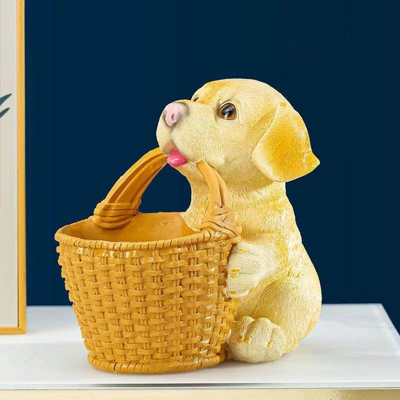 可爱狗狗收纳篮家用田园风柴犬造型摆件玄关钥匙收纳层架前台糖果,家居饰品,桌面摆件,淘宝优惠券,粉丝福利购,淘宝优惠卷