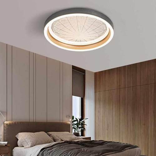 现代简约全光谱护眼卧室灯高级感创意个性轻奢圆形过道房间吸顶灯