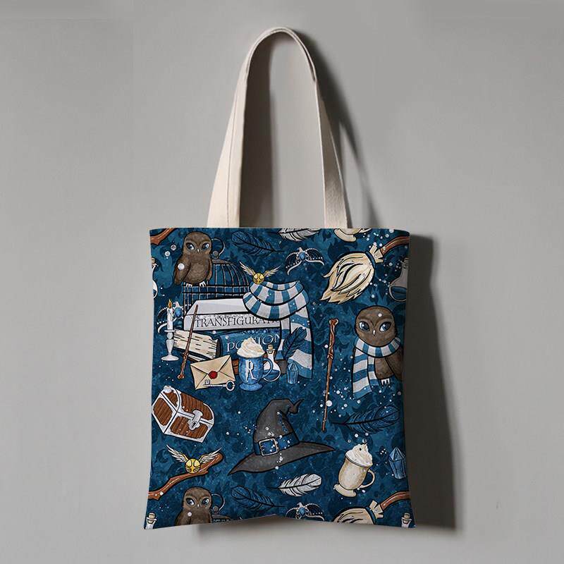 哈利波特周围同帆布大容量挎包学生辅导购物袋可以定制带有Logo