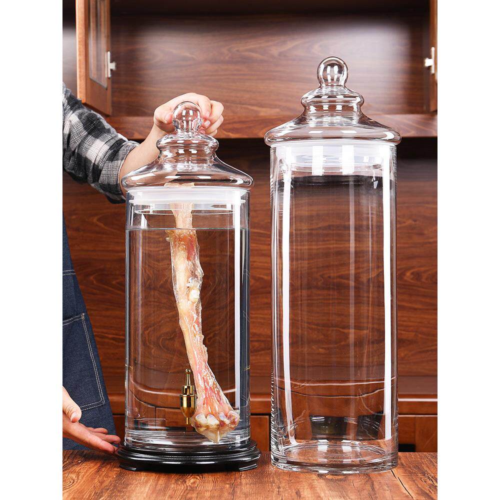 葡萄酒玻璃瓶带水龙头20公斤30公斤25公斤玻璃酒缸家用人参鹿茸专