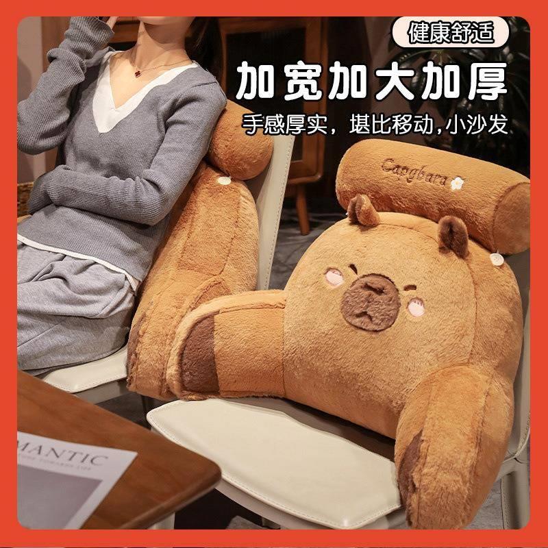 ∈头抱卡皮巴拉床头靠垫软护腰枕靠枕沙发枕宿F775SJJT舍床上包儿