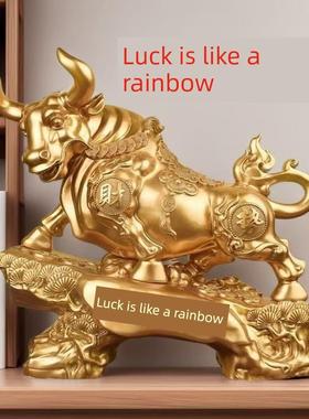 金牛座饰品招财进宝风水生肖吉祥物客厅装修办公室开业公司装修礼