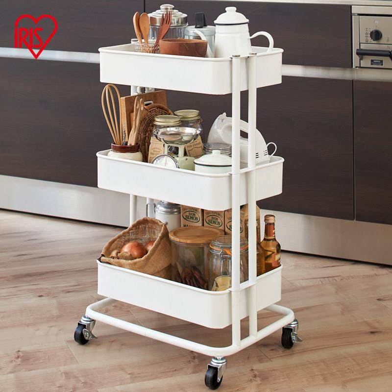 爱丽思金属置物架浴室移动手推车夹缝家用零食收纳厨房宿舍置地架,收纳整理,家用收纳手推车,淘宝优惠券,粉丝福利购,淘宝优惠卷