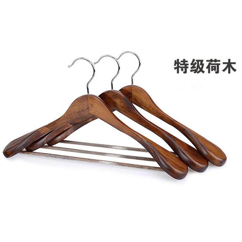复古实木衣架宽肩西服子木头家用衣撑衣挂4支装,收纳整理,木质衣架,淘宝优惠券,粉丝福利购,淘宝优惠卷