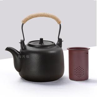 黑陶煮水茶壶家用耐热陶瓷烧水壶明火陶壶酒精茶炉电陶炉功夫茶具