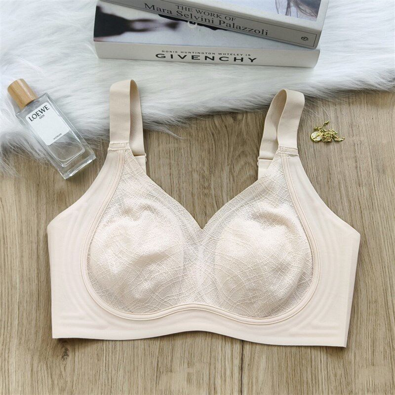 显胸小超薄款无痕大码内衣女大胸显小G聚拢收副乳防下垂全罩杯文