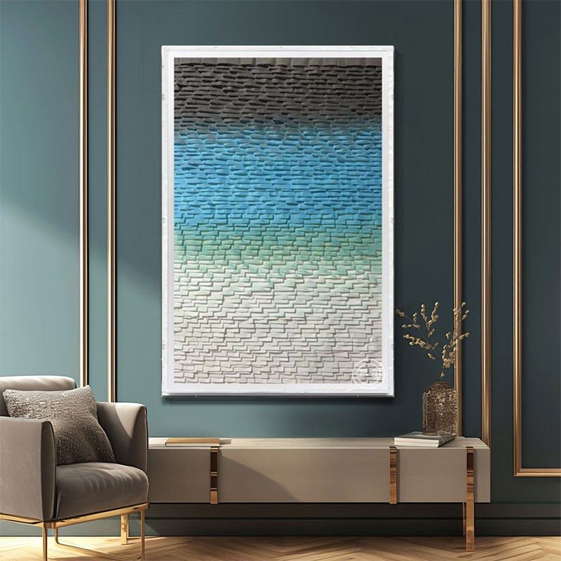 纸艺拼贴亚克力罩客厅实物画现代简约酒店样板间玄关渐变走廊挂画,家居饰品,现代装饰画,淘宝优惠券,粉丝福利购,淘宝优惠卷