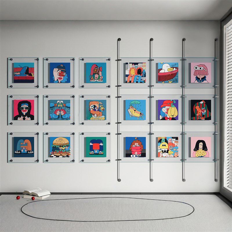 亚克力广告牌照片墙展板金属杆挂墙海报框公司宣传板展画面可定制,家居饰品,现代装饰画,淘宝优惠券,粉丝福利购,淘宝优惠卷