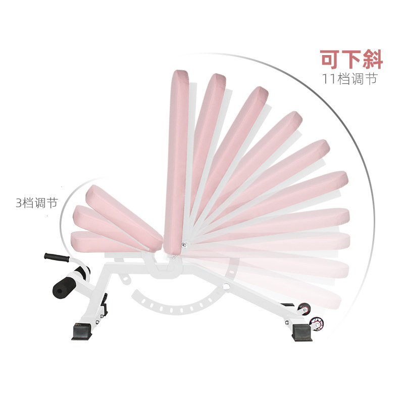 星跃专业可调下斜卧推凳私教室健身椅女士哑铃凳家用健身器材