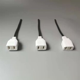 监控公母电源f对插头延长线对接头母插座防水二脚2孔母插头带线母