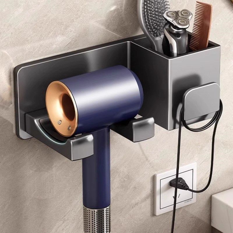 吹风机置物架免打孔卫生间收纳绕线电吹风挂架吹风筒支架浴室架子,家庭/个人清洁工具,吹风机置物架,淘宝优惠券,粉丝福利购,淘宝优惠卷