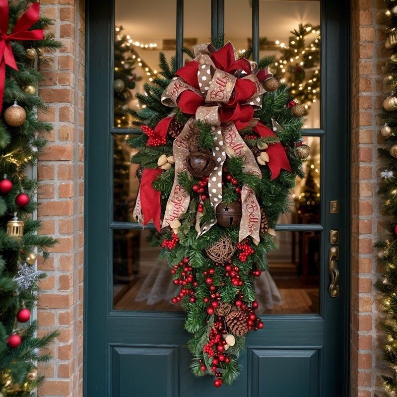 圣诞节装饰品圣诞树花环挂件挂饰藤条门挂场景氛围布置店铺门口,节庆用品/礼品,圣诞装饰品,淘宝优惠券,粉丝福利购,淘宝优惠卷