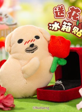起重集 蘸酱狗Nudaeng趣味表情送花冰箱贴卡通创意磁力磁吸装饰贴