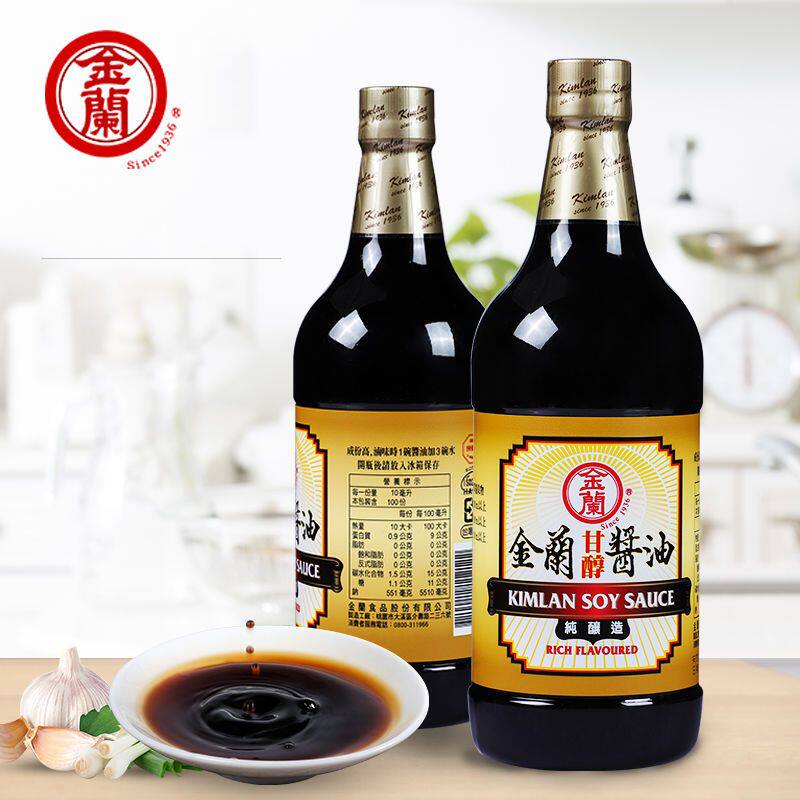 台湾进口金兰甘醇酱油1000ml卤肉饭红烧肉纯酿造甜味拌饭炒菜酱油