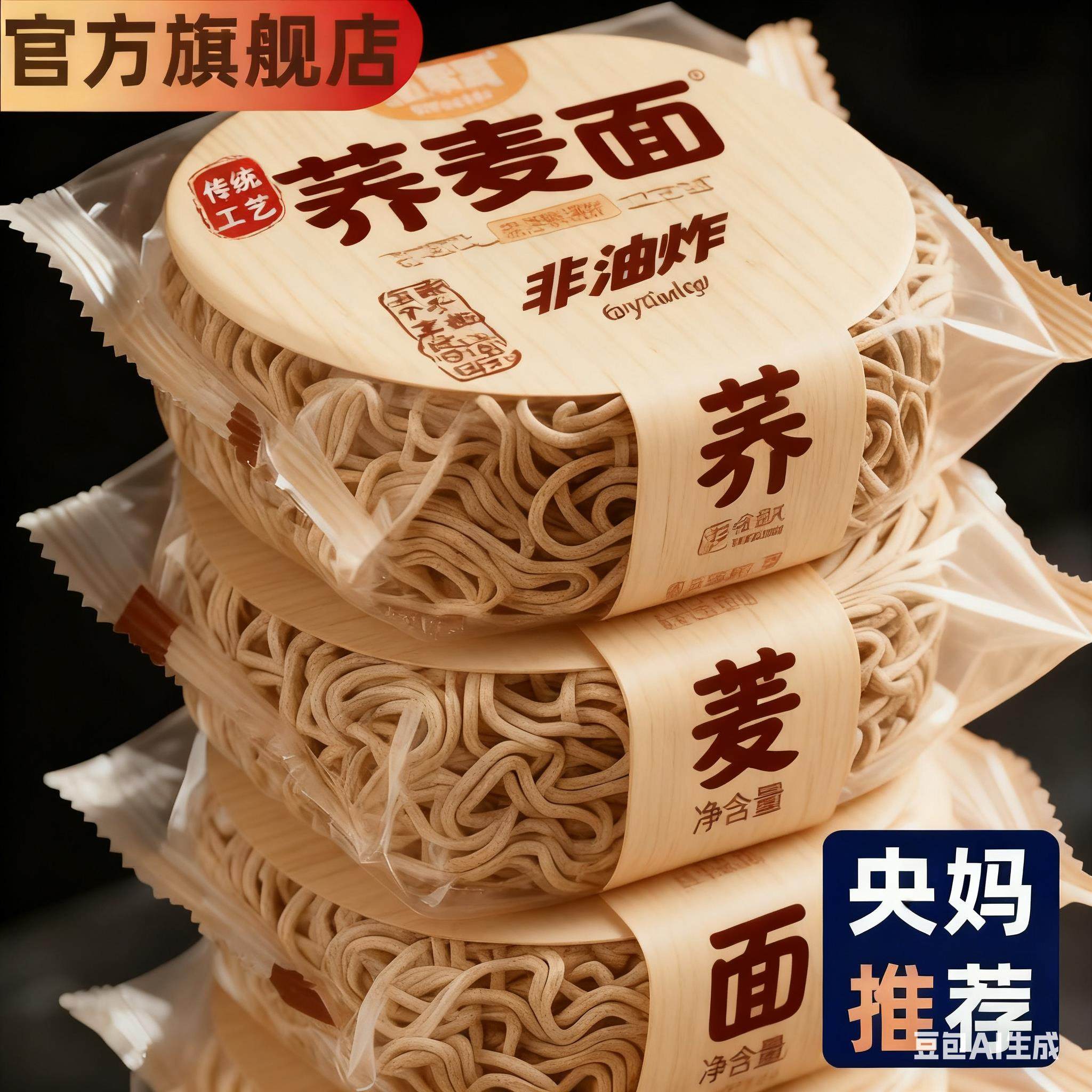 【央妈推荐】荞麦面无糖0脂全麦粗粮方便面糖尿病人专用控糖主食