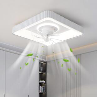 全光谱可摇头风扇吸顶灯现代简约客厅圆形新款智能家用卧室电扇灯