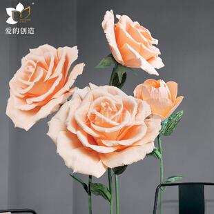 大型手工纸艺花婚庆路引舞台布置装饰婚礼现场布置立体纸艺道具花