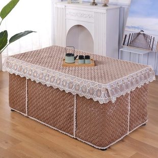 烤火罩新款加厚电炉罩长方形夹棉取暖桌子套烤火架套罩电茶几罩套