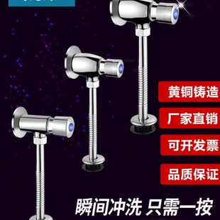 时龙卫生间全铜体延时冲水阀手按自闭式冲洗阀小便池冲水器 015