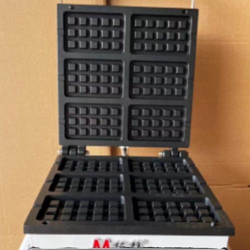 商用单头华夫炉方形六片华夫饼机格仔饼烤饼机小吃机松饼机电热