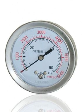 不锈钢膜盒微压表低压表燃气千帕表管道厂用YEB-60Z 60KPA 1/8PT