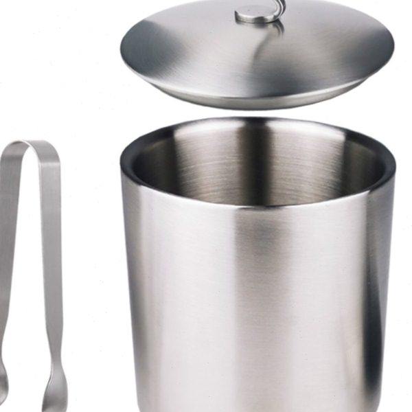 加厚双层304不锈钢小冰桶吧台专用冰粒储冷保冻小号冰桶冰夹,餐饮具,冰桶,淘宝优惠券,粉丝福利购,淘宝优惠卷