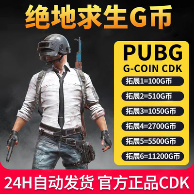 PUBG绝地求生 G-COIN货币CDK充值游戏G币兑换码红信可用STEAM吃鸡