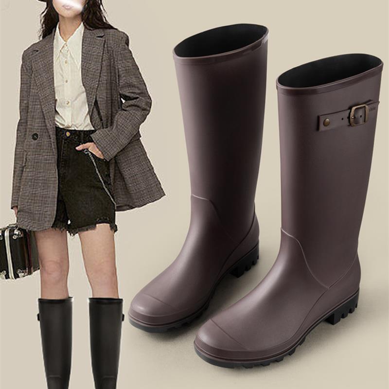 英伦长筒雨靴女款时尚外穿