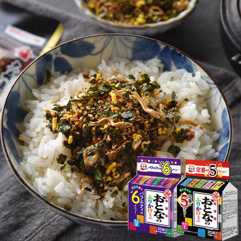 新货日本进口调味料 鲣鱼海苔香松 芝麻海苔拌饭料20小包入