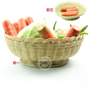 民间特色手工竹编艺术品家居实用型装饰J竹篓收纳筐水果盘竹制品