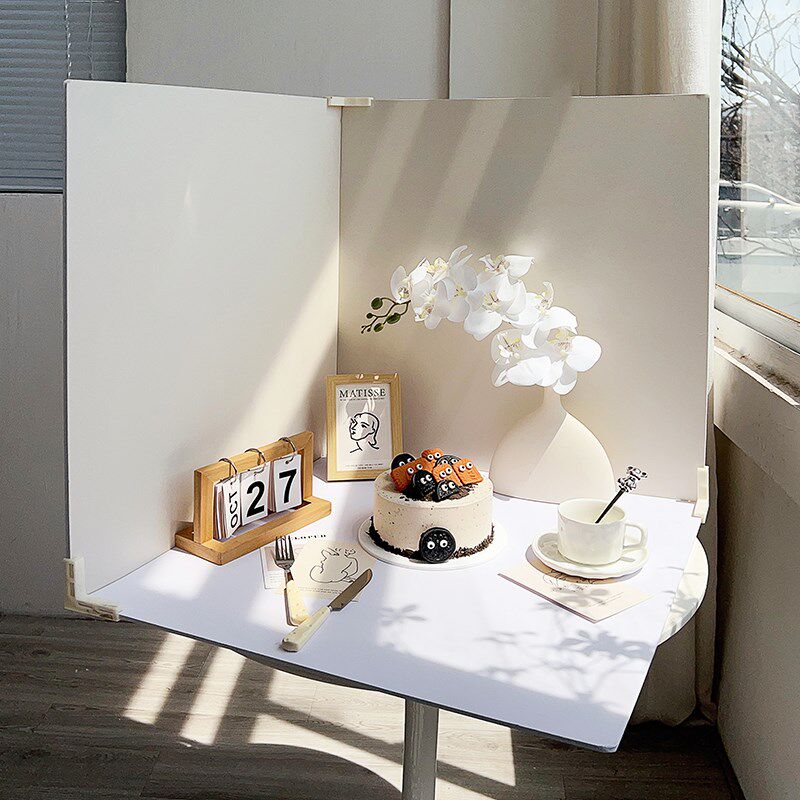 纯色拍照背景板PVC立体墙生日蛋糕美食摆拍摄道具场景布置摄影棚