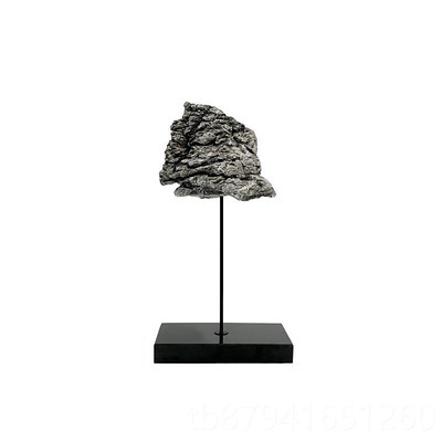 现代新中水天晶然假饰山石摆件样板房玄关柜书房售楼处式软装