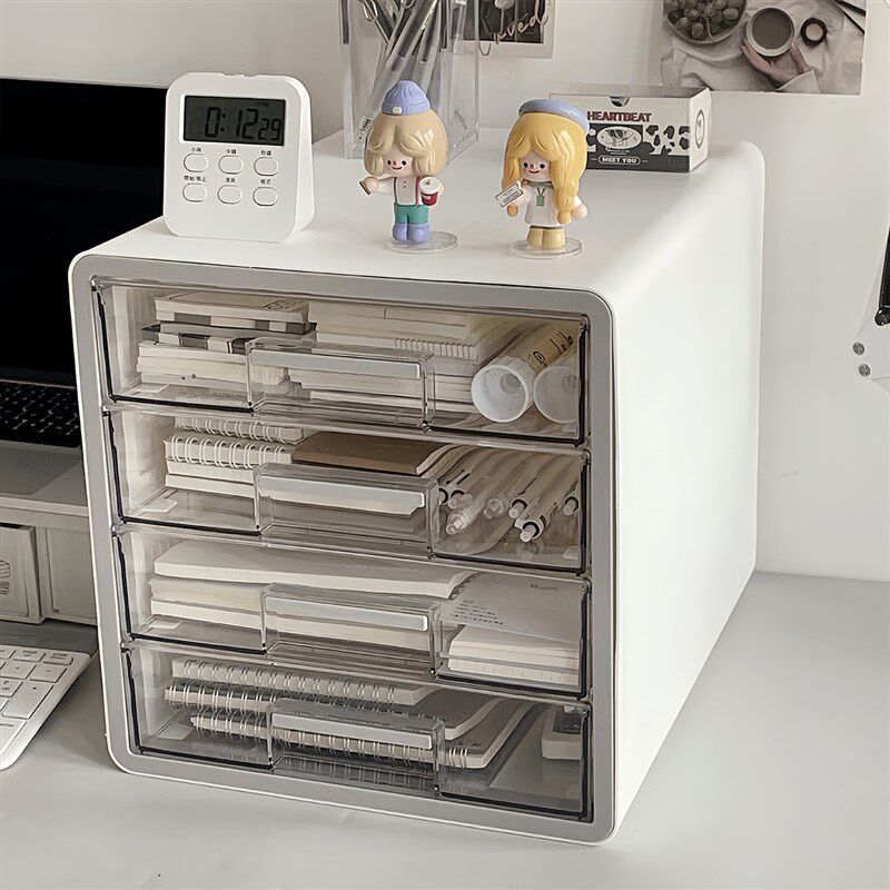 办公室a4文件夹收纳盒档案资料文件柜桌面抽屉式文具多层置物架内